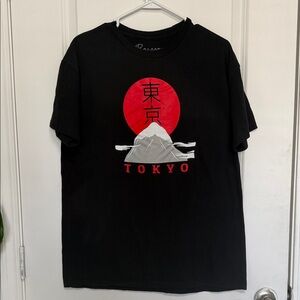 Tokyo Mountain Graphic Black Tee
